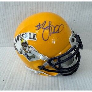 LSU TIGERS JaMARCUS RUSSELL HAND SIGNED AUTOGRAPH MINI HELMET J.R.RUSSELL